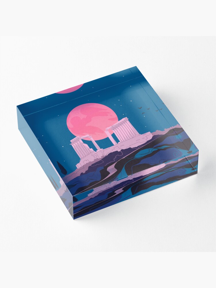 Alternate view of Temple of Poseidon at Sounion Acrylic Block