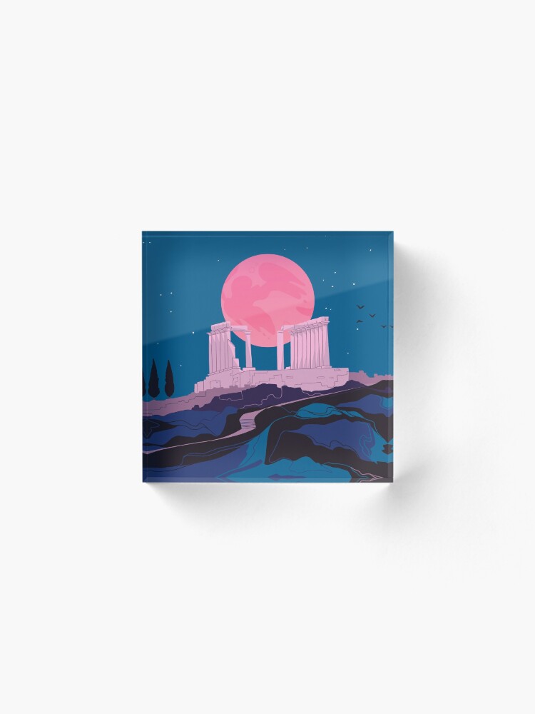 Alternate view of Temple of Poseidon at Sounion Acrylic Block