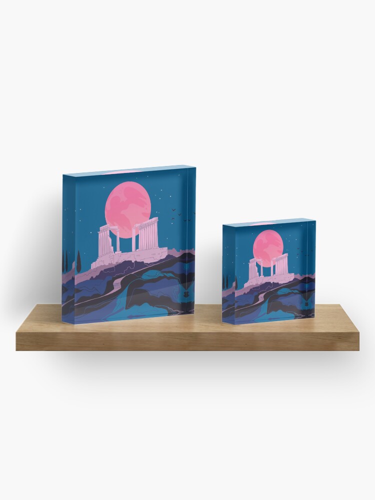 Alternate view of Temple of Poseidon at Sounion Acrylic Block