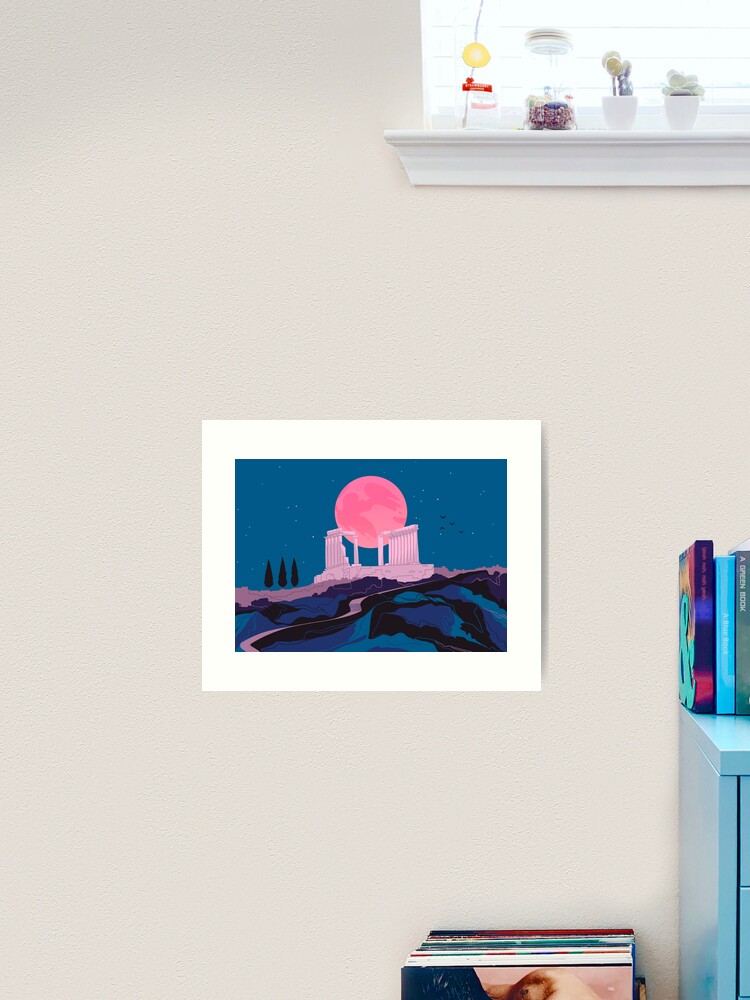 Thumbnail 1 of 3, Art Print, Temple of Poseidon at Sounion designed and sold by flaroh.