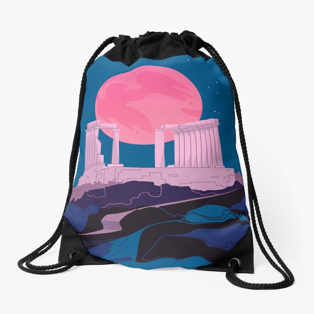Temple of Poseidon at Sounion Drawstring Bag