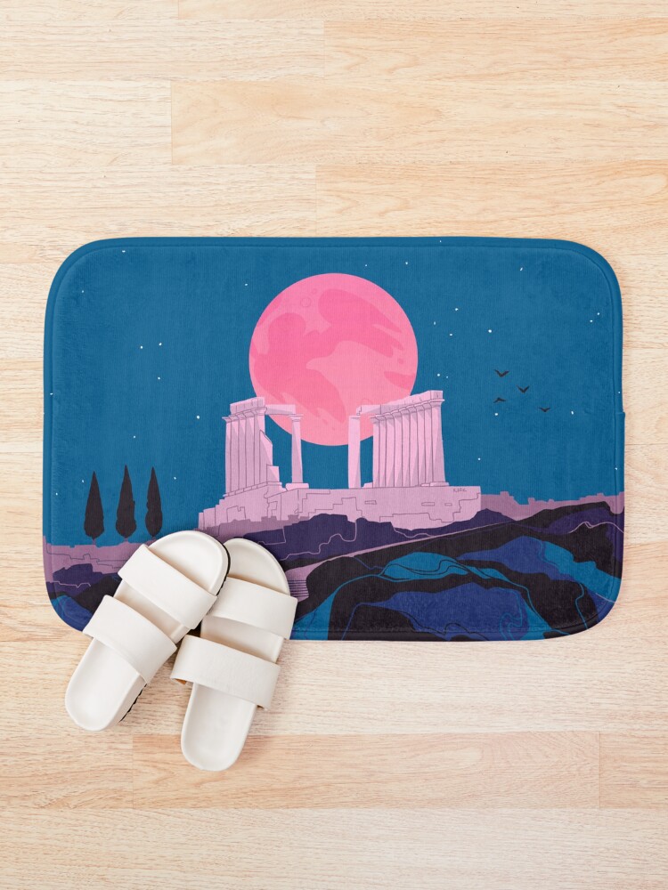 Alternate view of Temple of Poseidon at Sounion Bath Mat