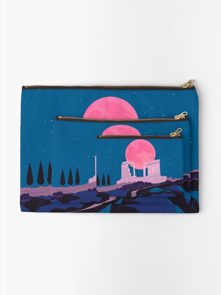 Alternate view of Temple of Poseidon at Sounion Zipper Pouch
