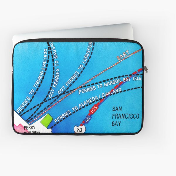 San Francisco map - Embarcadero Laptop Sleeve