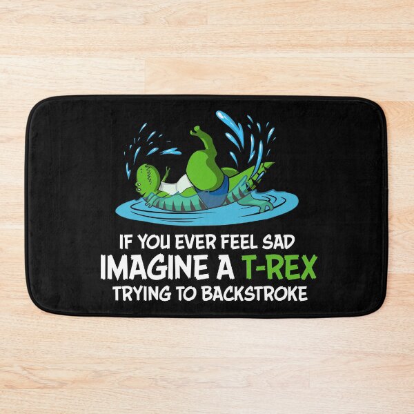 Item preview, T-Rex Dinosaur Hates Backstroke Swimming designed and sold by underheaven.