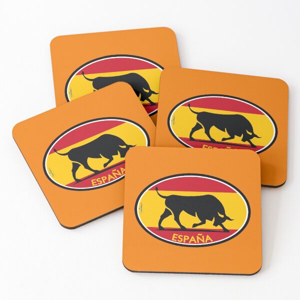 Item preview, SPAIN Espana Spanish Bull Flag Oval Style 04 Sticker designed and sold by OuterShellUK.