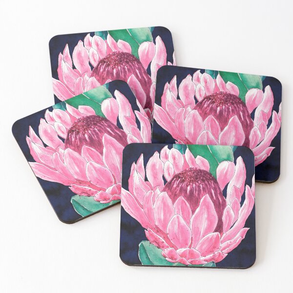 Item preview, 'Protea' Flower Watercolor Artwork designed and sold by artbrushbyerin.