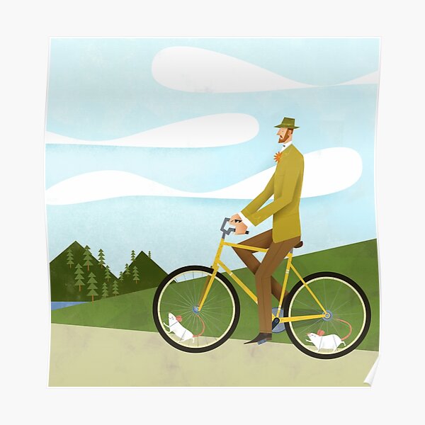 Tweed Cyclist on Mice Power Poster Poster