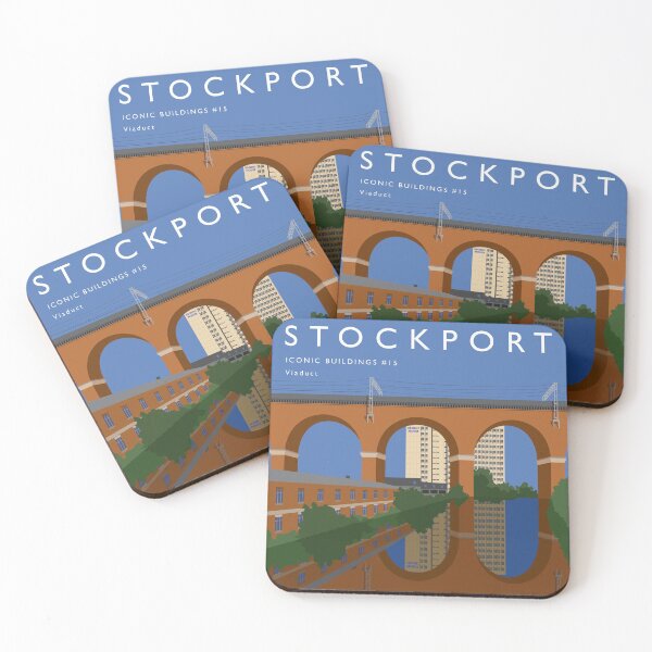 Item preview, STOCKPORT - Viaduct (square format, with typography) designed and sold by exvista.