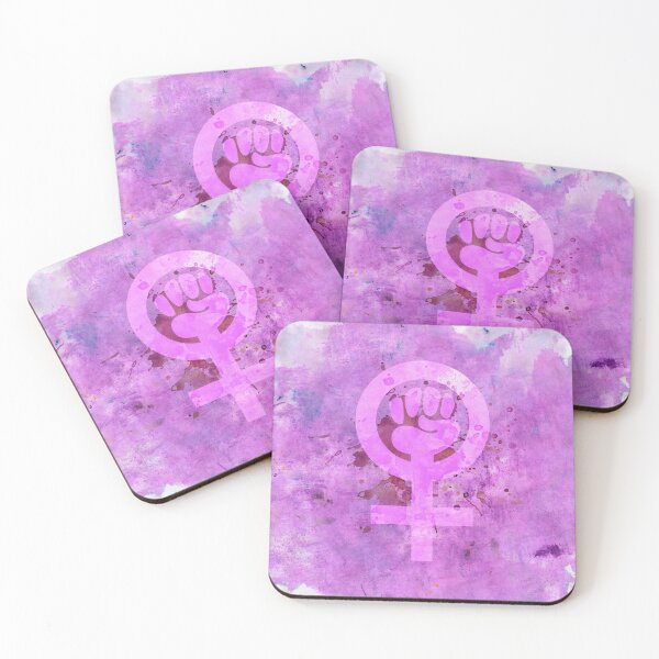 Item preview, watercolor feminist symbol with fist designed and sold by WesternExposure.