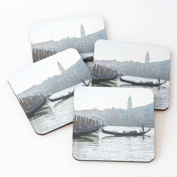 Item preview, Venetian Gondolier in the Soft Morning Mist - Quintessential Grand Canal Venice Italy designed and sold by Georgia Mizuleva.