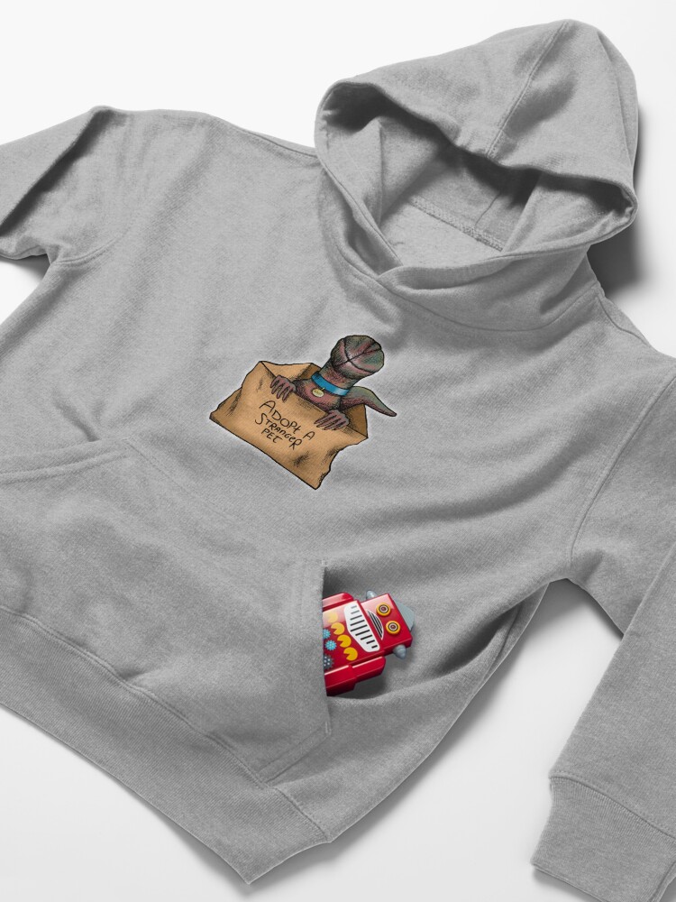 Alternate view of Adopt a Stranger pet Kids Pullover Hoodie