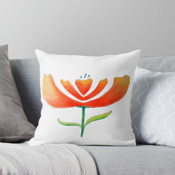 Item preview, Abstract orange flower on white designed and sold by JoAnnFineArt.
