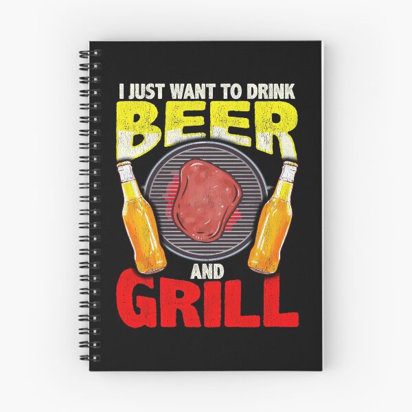 Aperçu de l'œuvre Je veux juste boire de la bière et un cadeau de grillade pour les amateurs de cuisine créée et vendue par SoCoolDesign.