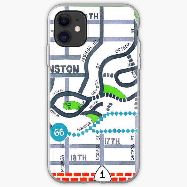 San Francisco map - Golden Gate Heights iPhone Soft Case