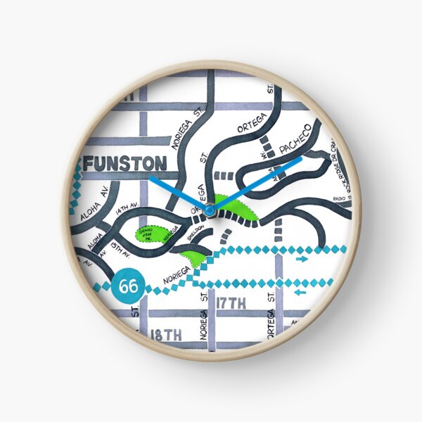 San Francisco map - Golden Gate Heights Clock