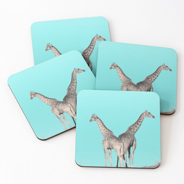 Extravagante Giraffen Untersetzer (4er Set)