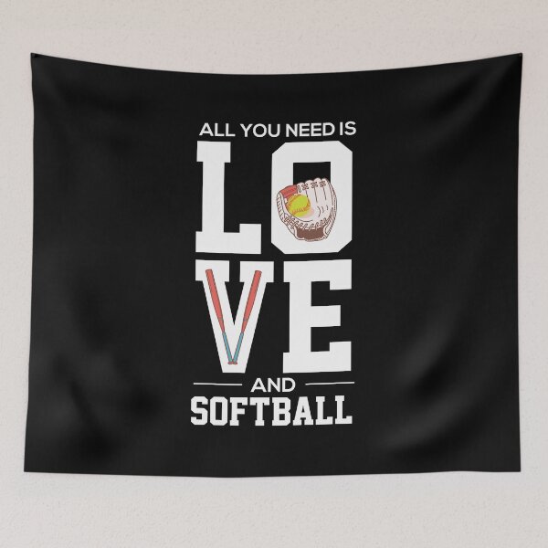 Item preview, Softball Lovers Trendy Gift - All You Need Is Love and Softball designed and sold by PremiumDesignz.