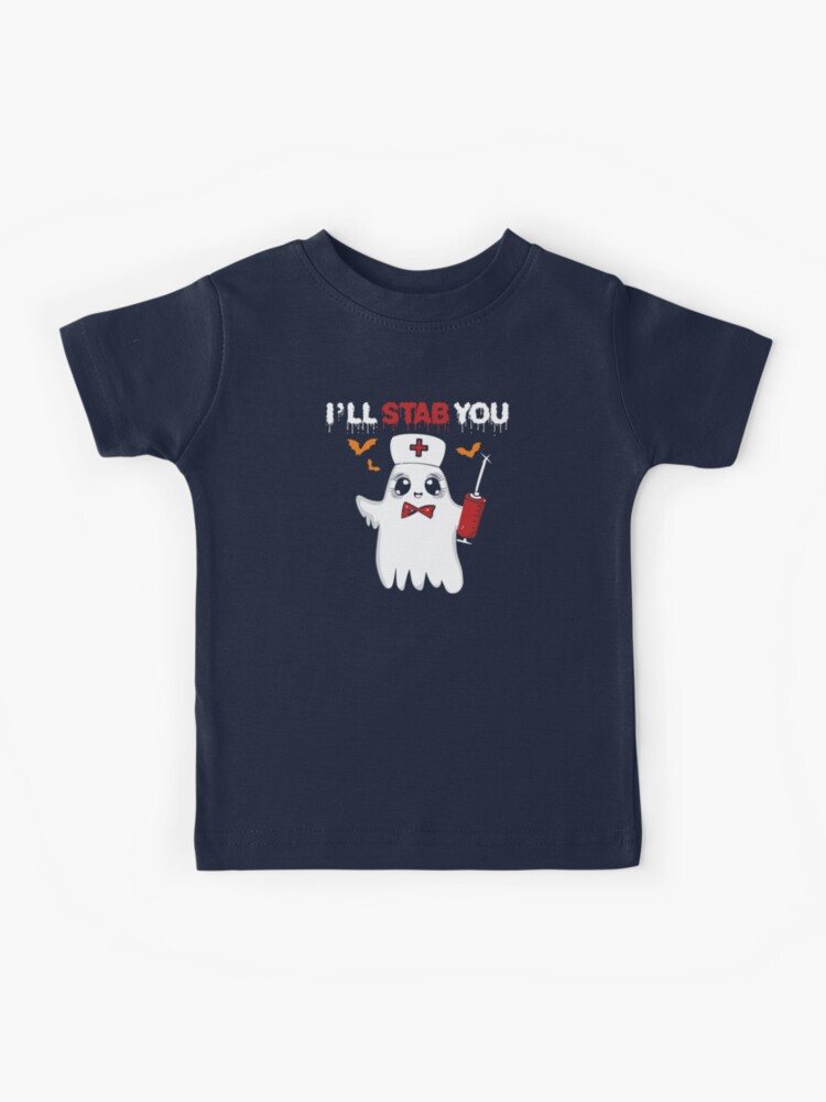 Nurse Ghost I Will Stab You T-Shirt Funny Halloween Gift Nurse Ghost I Will Stab You T-Shirt Funny Halloween Gift