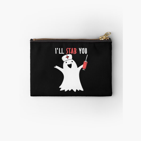 Item preview, I will stab you nurse ghost with syringe, Halloween nursing humor gifts for nurses  designed and sold by alenaz.