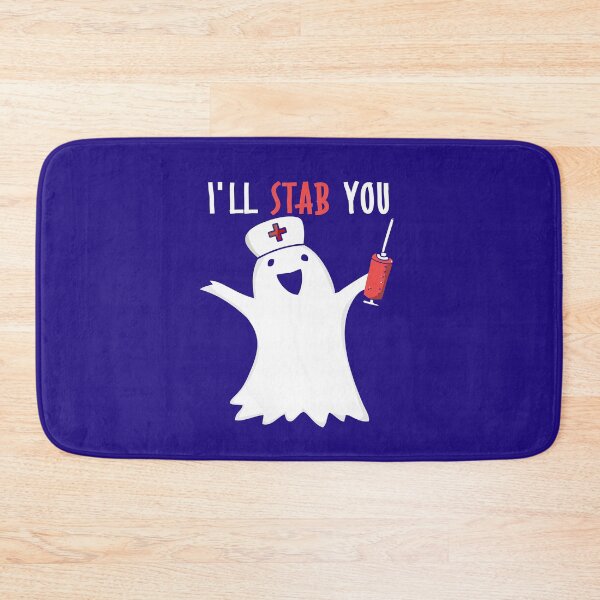 Item preview, I will stab you nurse ghost with syringe, Halloween nursing humor gifts for nurses  designed and sold by alenaz.