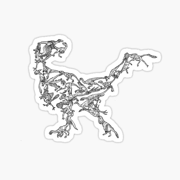 Maniraptors (Raptors) - Evolution Sticker