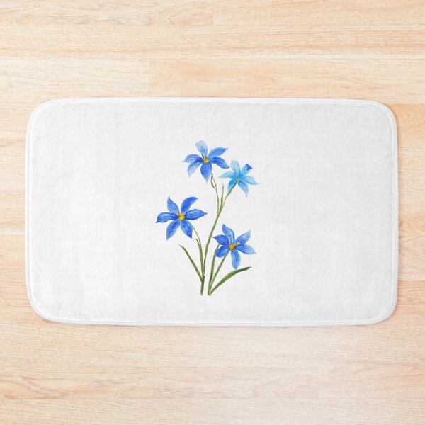 Item preview, hand painted dotted blue eyes grass flower watercolor  designed and sold by ColorandColor.