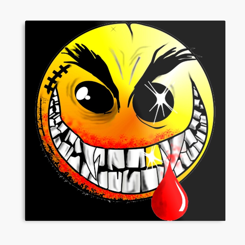 Scary Smiley Face - Smiley Face - Posters and Art Prints