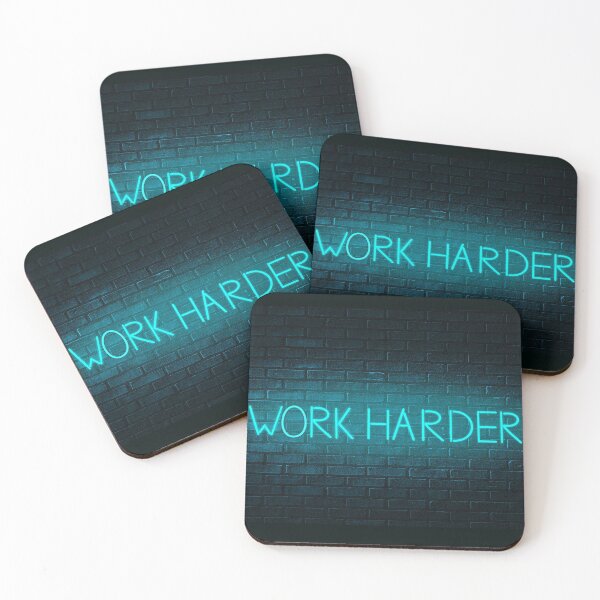 Item preview, WORK HARDER - NEON SIGN designed and sold by LeeSkyblu.