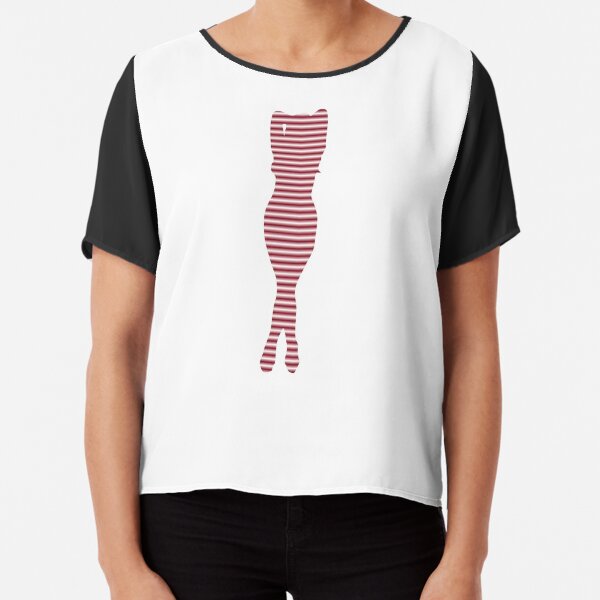 #Woman #Body #Silhouette #Clipart, anatomy, cute, sensuality, sex symbol, striped, elegance, design Chiffon Top