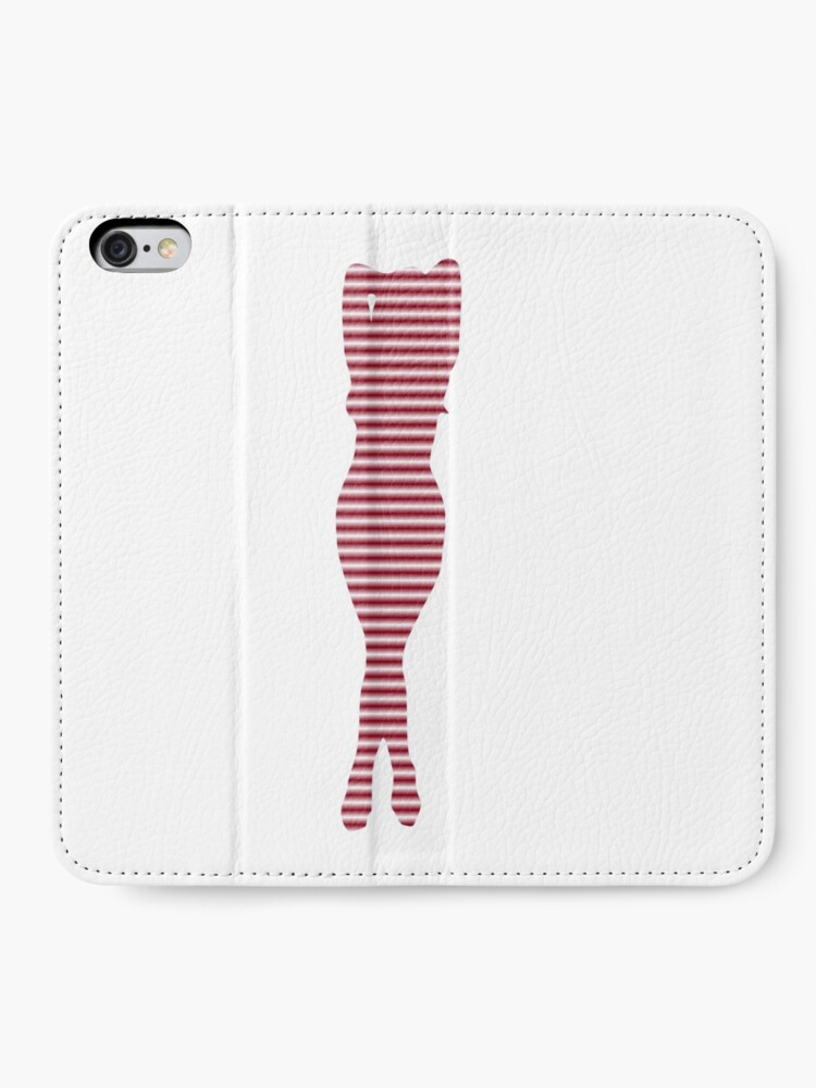 Alternate view of #Woman #Body #Silhouette #Clipart, anatomy, cute, sensuality, sex symbol, striped, elegance, design iPhone Wallet