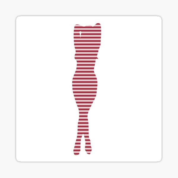 #Woman #Body #Silhouette #Clipart, anatomy, cute, sensuality, sex symbol, striped, elegance, design Sticker