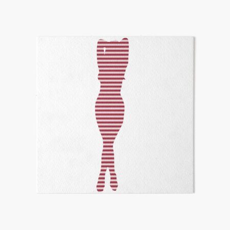 #Woman #Body #Silhouette #Clipart, anatomy, cute, sensuality, sex symbol, striped, elegance, design Art Board Print