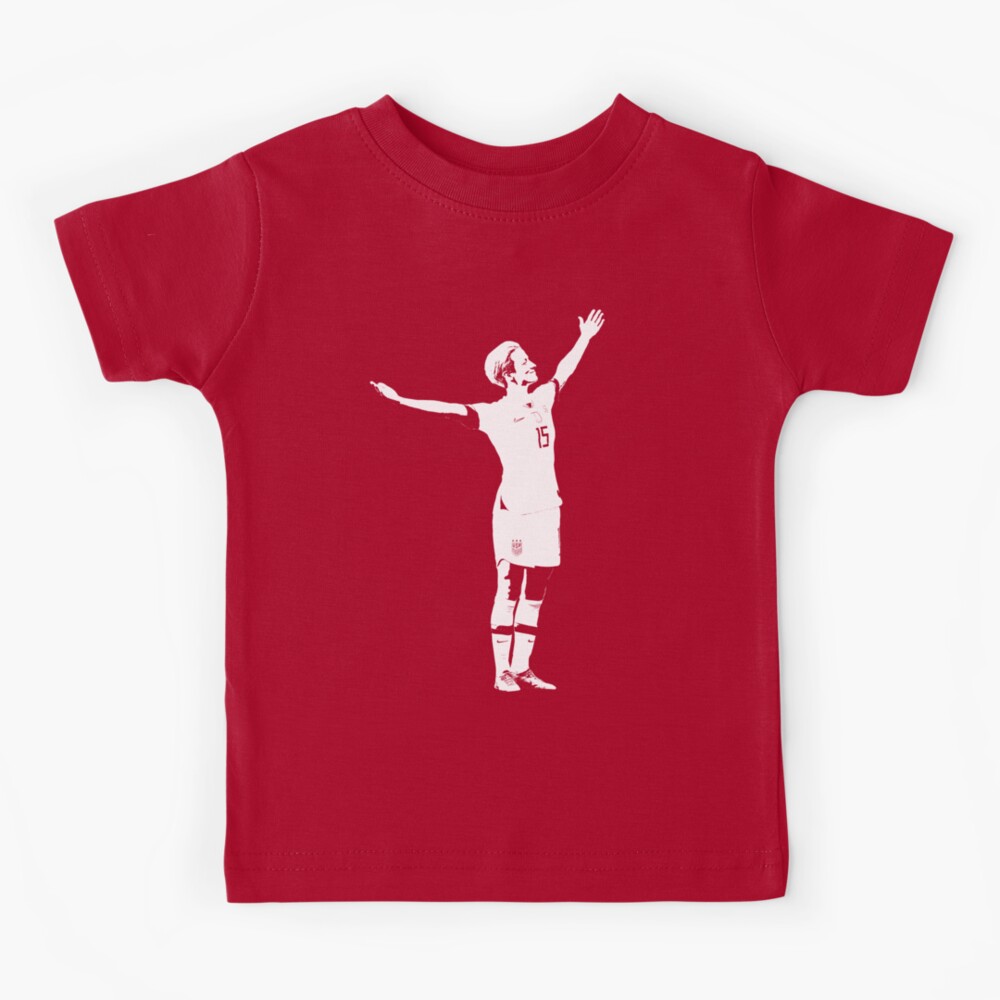 Megan Rapinoe The Victory Pose - White Stencil Kids T-Shirt