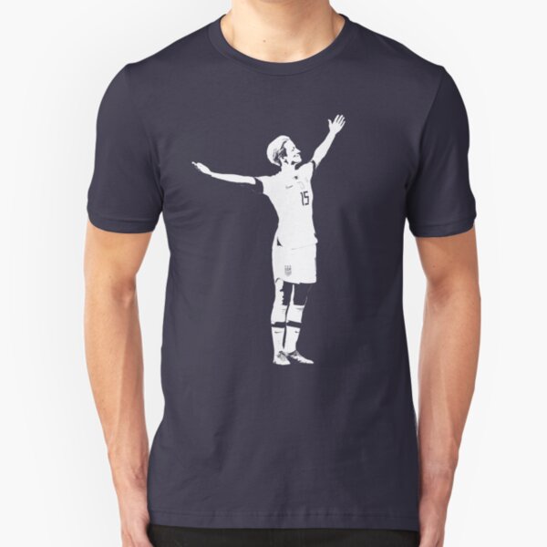 Megan Rapinoe The Victory Pose - White Stencil Slim Fit T-Shirt