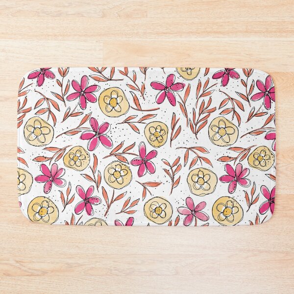 Item preview, Retro Flowers | Red, Pink, Yellow designed and sold by RebeccaFlaherty.