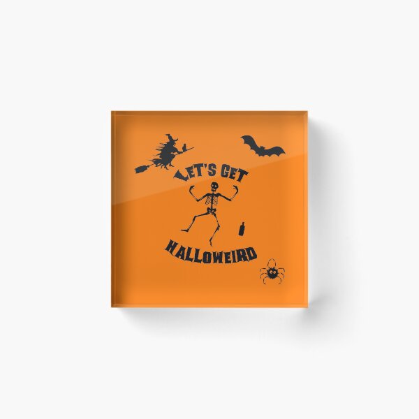 Item preview, Halloween HALLOWEIRD skeleton dancing witch spider bat designed and sold by kailukask.