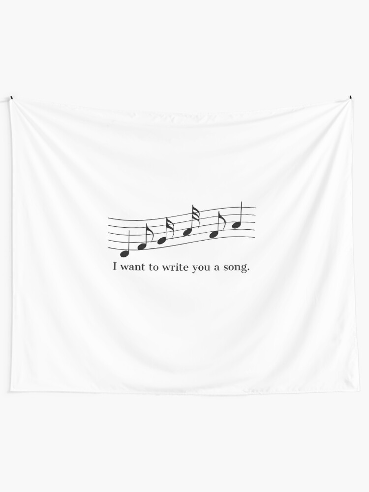 I Want To Write You A Song One Direction Wandbehang Von Mareike95 Redbubble