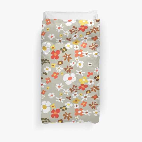 Floral Riot on Cream Duvet Cover