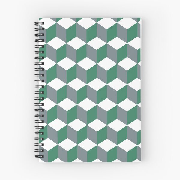 Item preview, Isometric Cube Pattern Green Grey Geometric Art designed and sold by taiche.