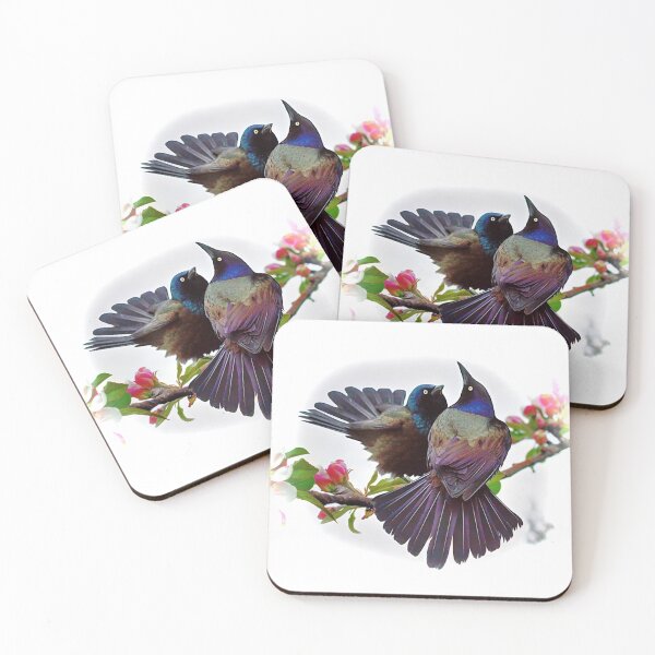 Item preview, Grackles in Apple Blossoms designed and sold by Johnny Furlotte.