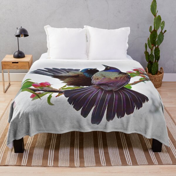 Item preview, Grackles in Apple Blossoms designed and sold by Johnny Furlotte.
