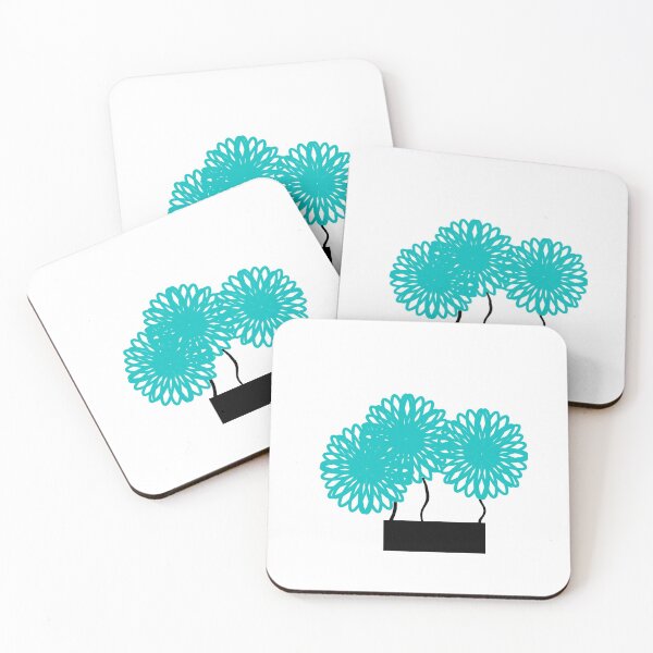 Item preview, Teal flowers designed and sold by MUZA9.