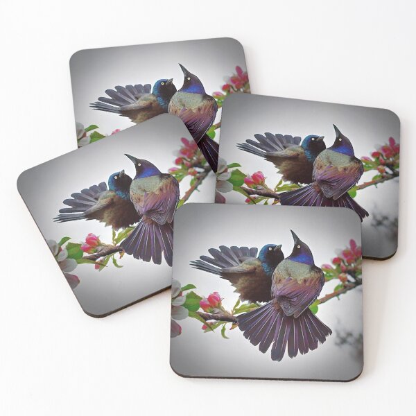 Item preview, Grackles in Apple Blossoms designed and sold by Johnny Furlotte.