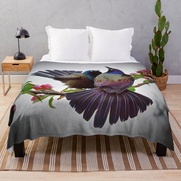 Item preview, Grackles in Apple Blossoms designed and sold by Johnny Furlotte.