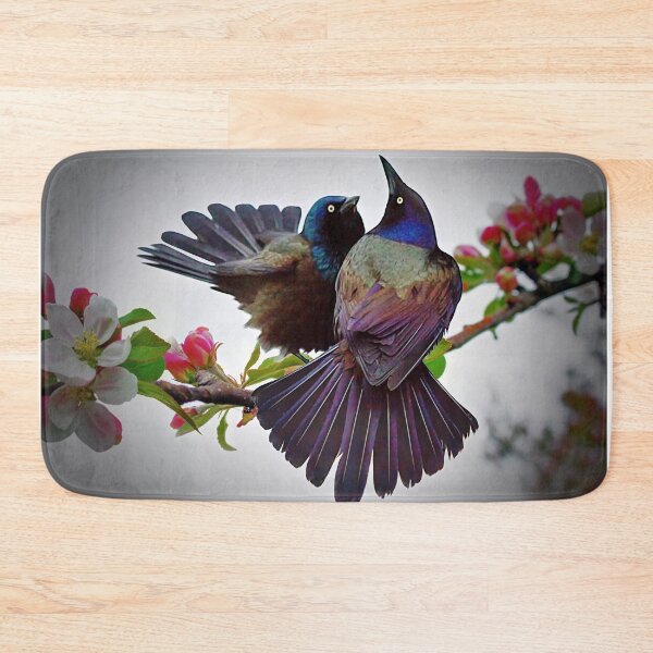 Item preview, Grackles in Apple Blossoms designed and sold by Johnny Furlotte.