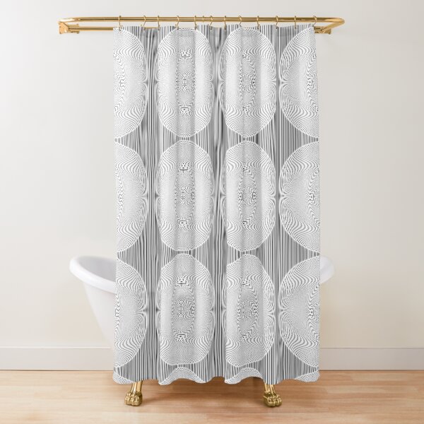 #Pattern, #abstract, #design, #illustration, geometry, illusion, intricacy, art Shower Curtain