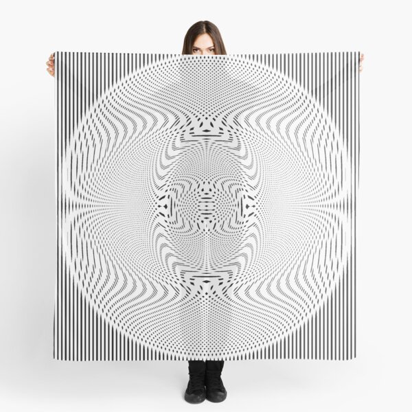 #Pattern, #abstract, #design, #illustration, geometry, illusion, intricacy, art Scarf