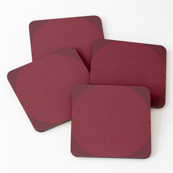 #Pattern, #abstract, #design, #illustration, geometry, illusion, intricacy, art Coasters (Set of 4)
