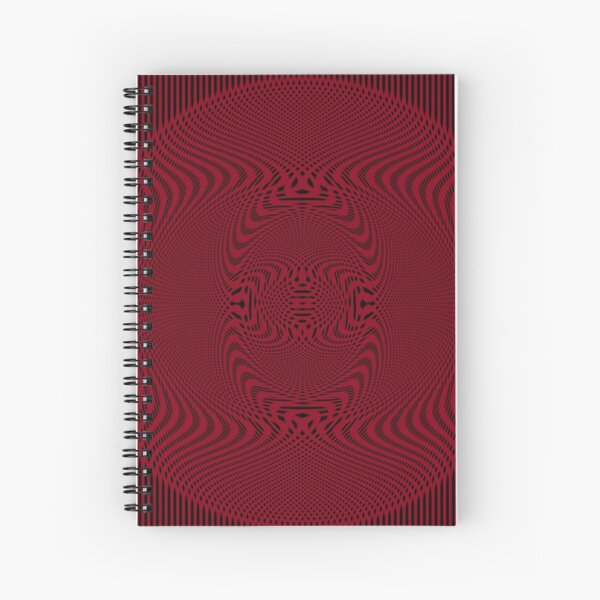 #Pattern, #abstract, #design, #illustration, geometry, illusion, intricacy, art Spiral Notebook